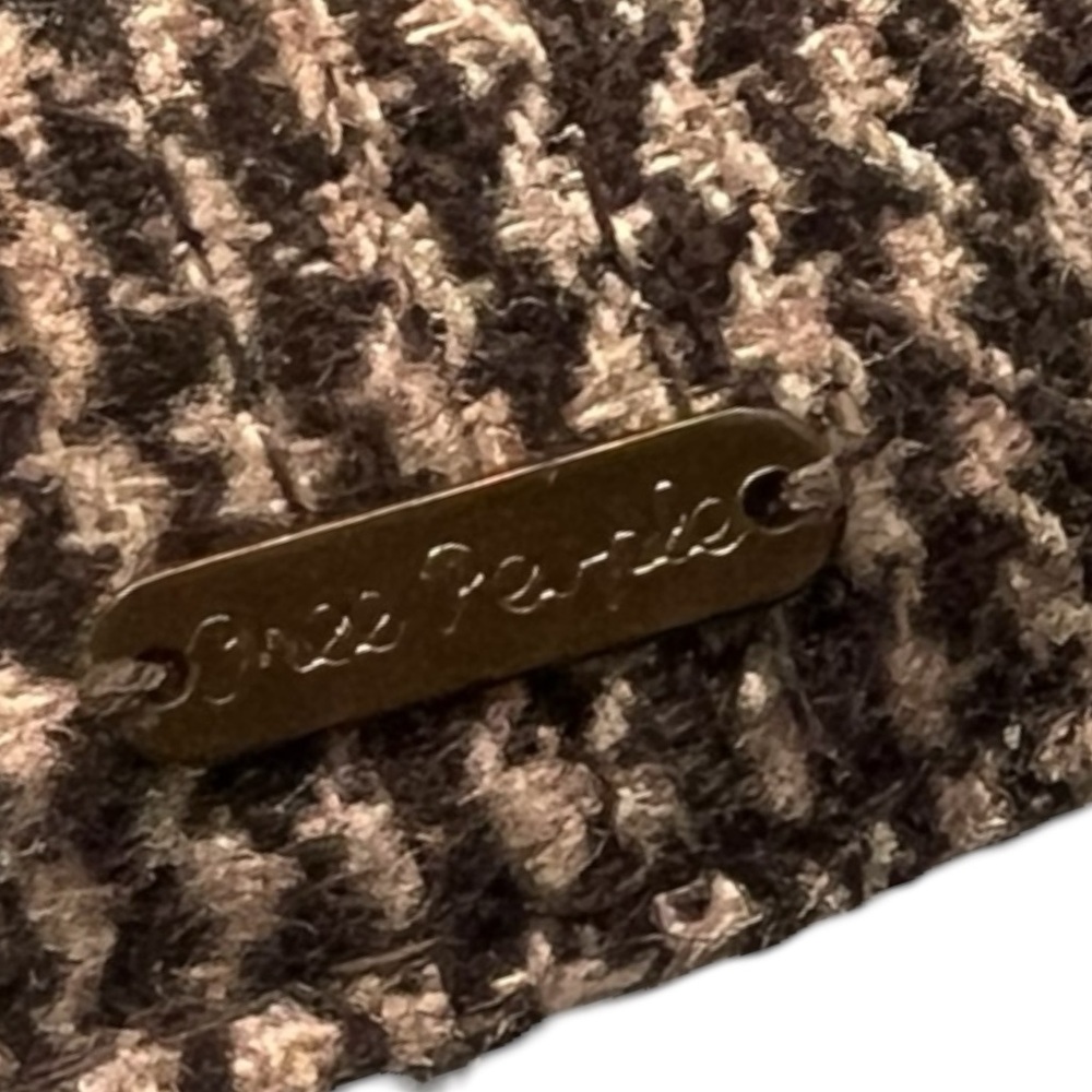Free People Houndstooth Women’s Brown and Tan Baseball Hat New - Picture 5 of 7